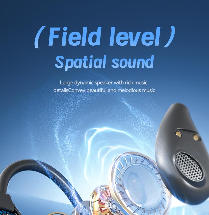 Acer OHR514 Wireless Earbuds,Open-ear Design Wireless Earphone, LongBattery Life Earbuds for Sports, Touch ControlEarbuds,Audio Electronic Headset gaming headset fast charge Black