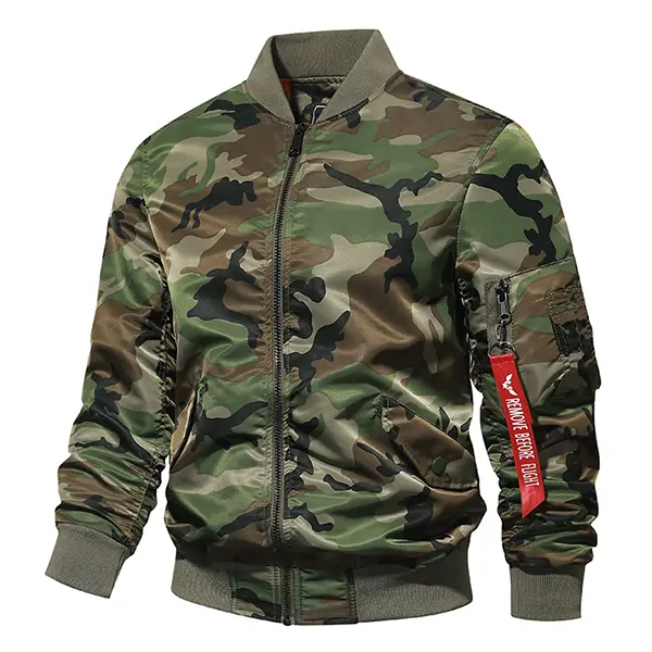 Camouflage Unisex Pilot Jacket American Style Loose Baseball Jersey Jacket Spring and Autumn New Trendy Streetwear Workwear Versatile Coat Men Casual Long Sleeve Fashion Stylish