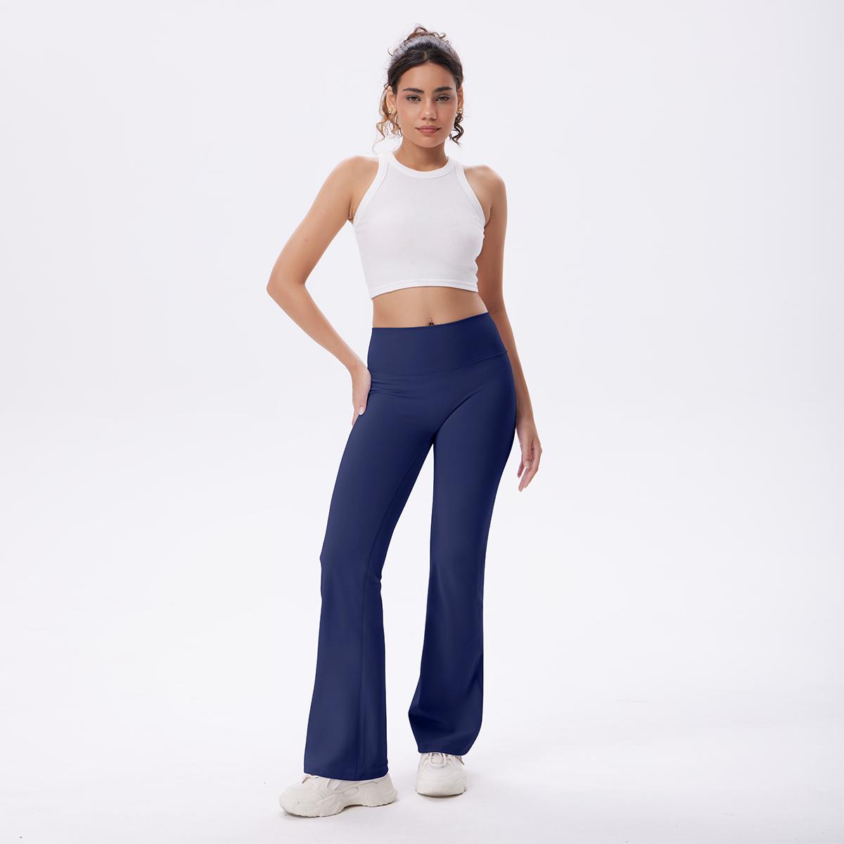 OQQ Women's High Waist Flare Yoga Pants V Back Workout Trousers Gym Sport Flared Leggings for Fitness SpringStatements OQQ Women's High Waist Flare Yoga Pants V Back Workout Trousers Gym Sport Flared Leggings for Fitness SpringStatements