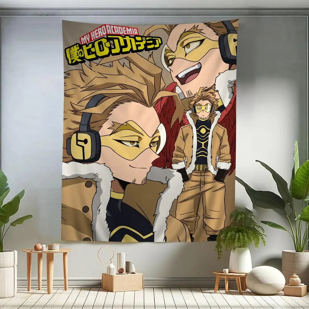 Anime My Hero Academia Hawks Cartoon Tapestry Wall Hanging Decoration Household Home Decor summerwins