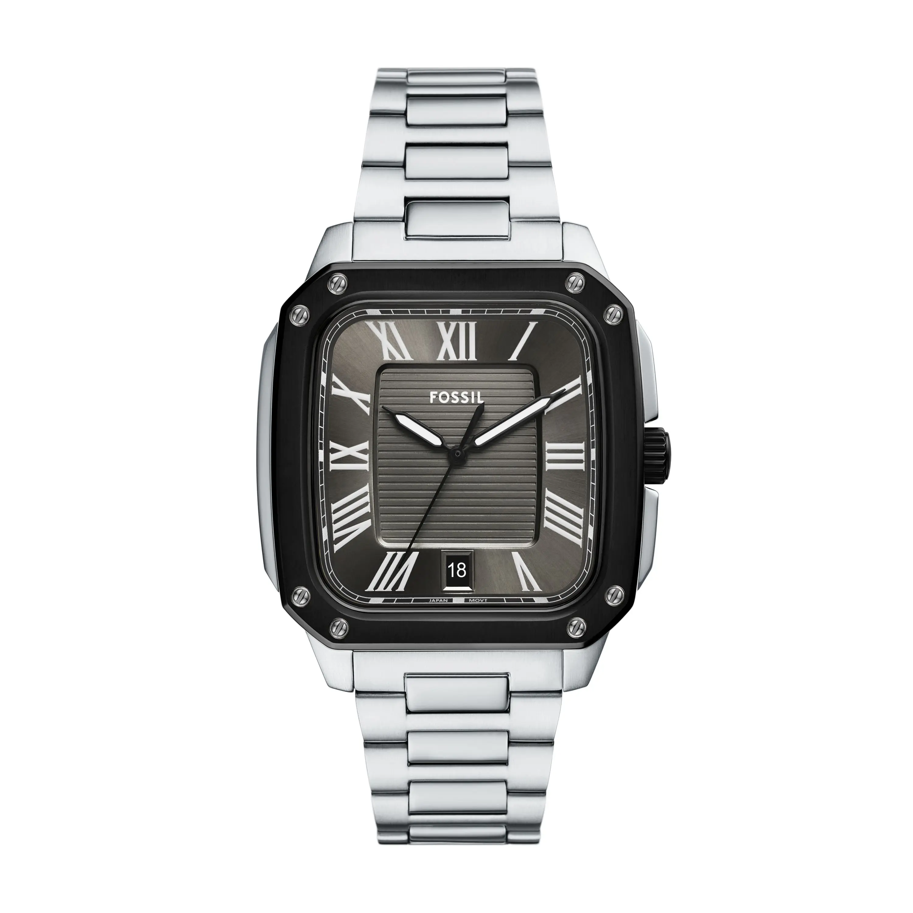 Fossil Men's Crosby 42mm Three-Hand Date Stainless Steel Watch
