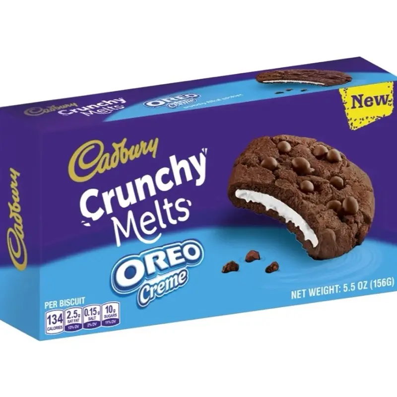 Cadbury Crunchy Melts Oreo Creme Cookies 5.5 oz