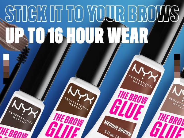 The Brow Glue, Extreme Hold Laminating Eyebrow Setting Gel, NYX Professional Makeup
