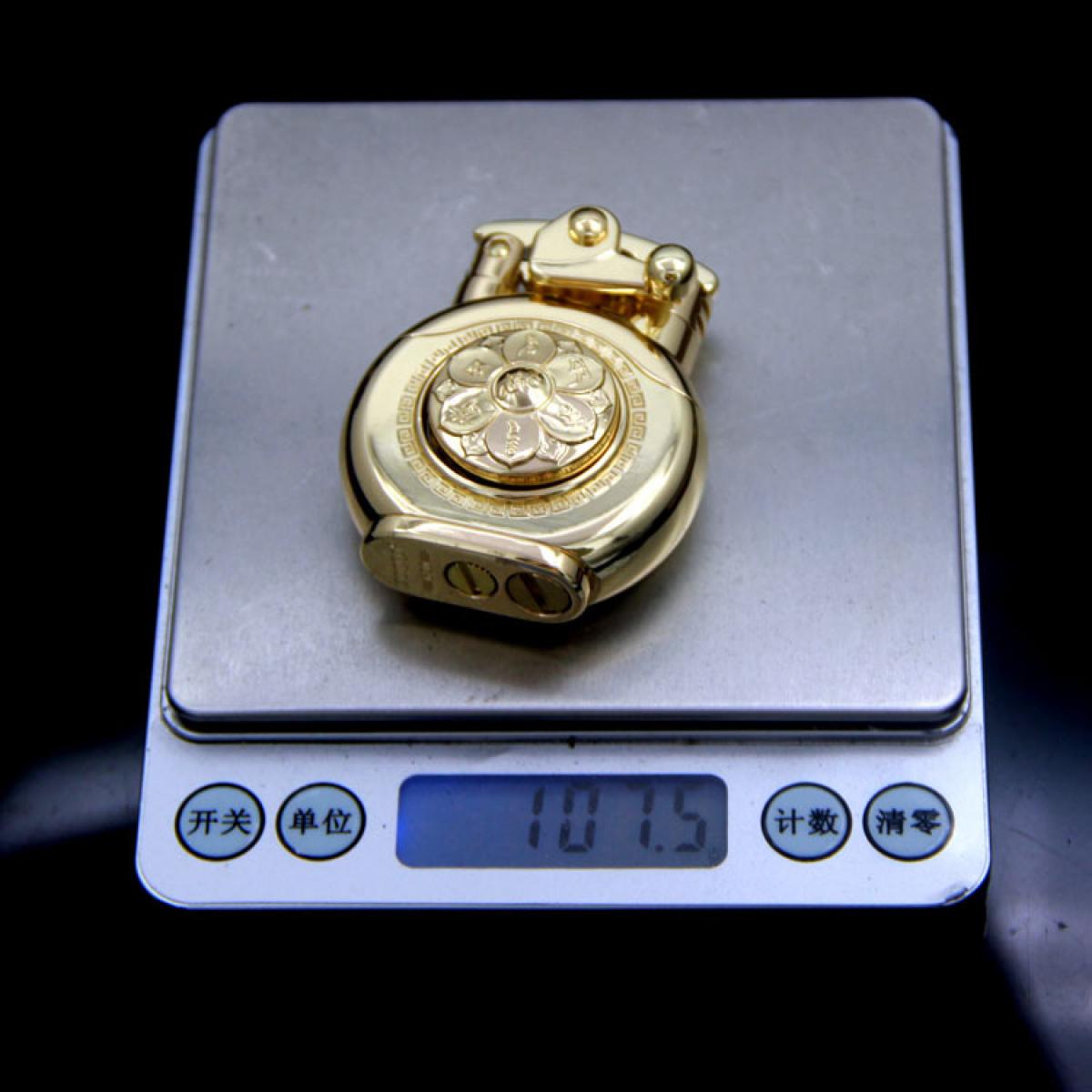 Vintage Cool Lighter, Old Fashioned Liquid Lighter, Creative Lucky Rocker Switch, Lucky Wheel Rotating Disk Decompression, Can Be Added Fuel, Gift Box Packaging, Suitable For Smokers, Collection, Holiday Gifts, Daily Home Ignition, (Excluding Fuel)