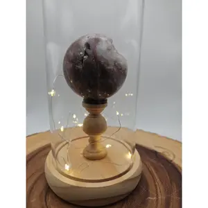 Druzy Ocean Jasper Sphere With Case 60mm