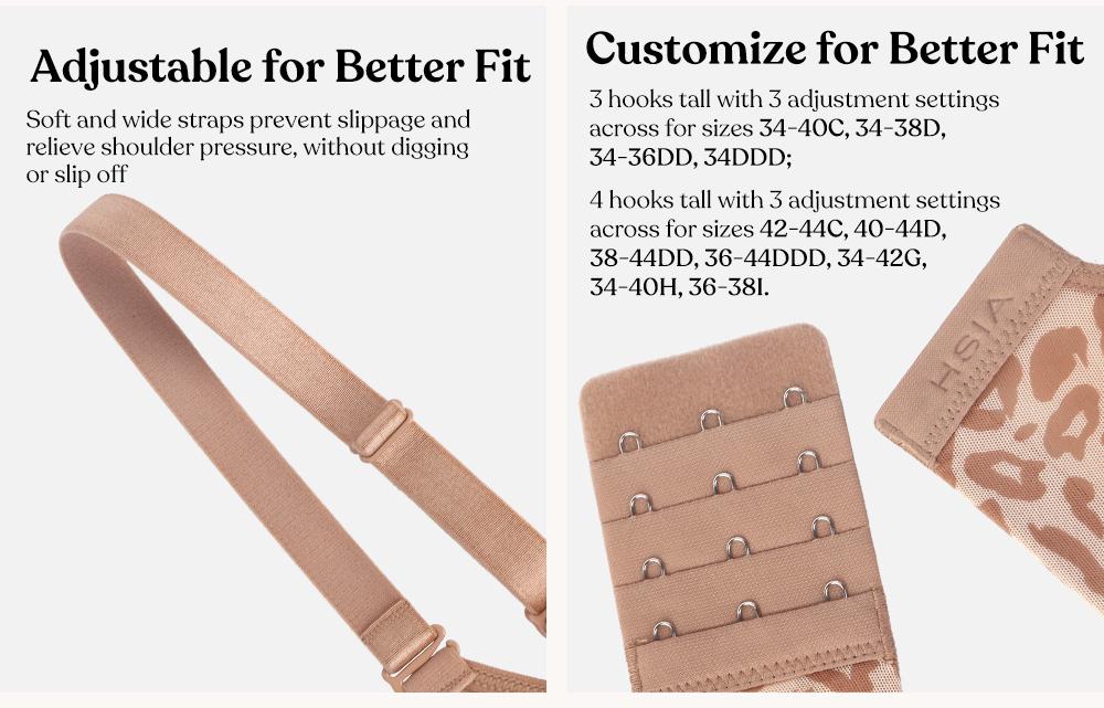 HSIA Leopard Wild Unlined Plus Size Breathable Soft Mesh No Padding Underwire Women Bra Womenswear Vneck SpringStatements HSIA Leopard Wild Unlined Plus Size Breathable Soft Mesh No Padding Underwire Women Bra Womenswear Vneck SpringStatements