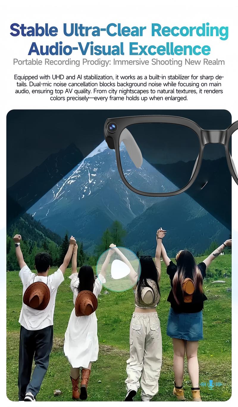 Smart AI Camera Glasses with 8MP Photochromic Lenses ,Button Touch Adjustment for Travel Outdoor Adventures Hands-Free Photography 160+Languages Real-Time Translation Bluetooth Wireless Wearable Video Recording UV Protection ,Valentine's Day gifts Smart AI Camera Glasses with 8MP Photochromic Lenses ,Button Touch Adjustment for Travel Outdoor Adventures Hands-Free Photography 160+Languages Real-Time Translation Bluetooth Wireless Wearable Video Recording UV Protection ,Valentine's Day gifts