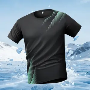 Men's Summer Short-Sleeve Breathable Fitness Running Sports T-Shirt