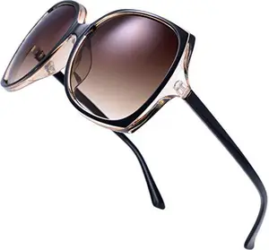 The Fresh Women's Oversized Square Jackie O Cat Eye Hybrid Butterfly Fashion Sunglasses - Exquisite Packaging