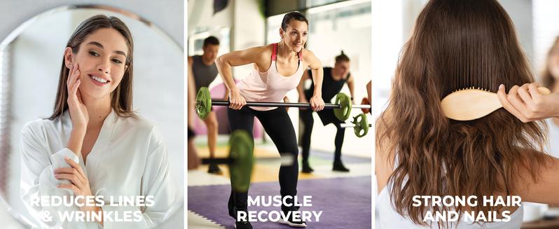 ForestLeaf Collagen Peptides Powder Unflavored - Hydrolyzed Collagen Powder Type 1, 2 & 3 - Grass Fed Keto Collagen Powder for Women & Men - Vital Hair, Skin, Nails, Joints, Recovery, 11g Per Serving - 2 Pound