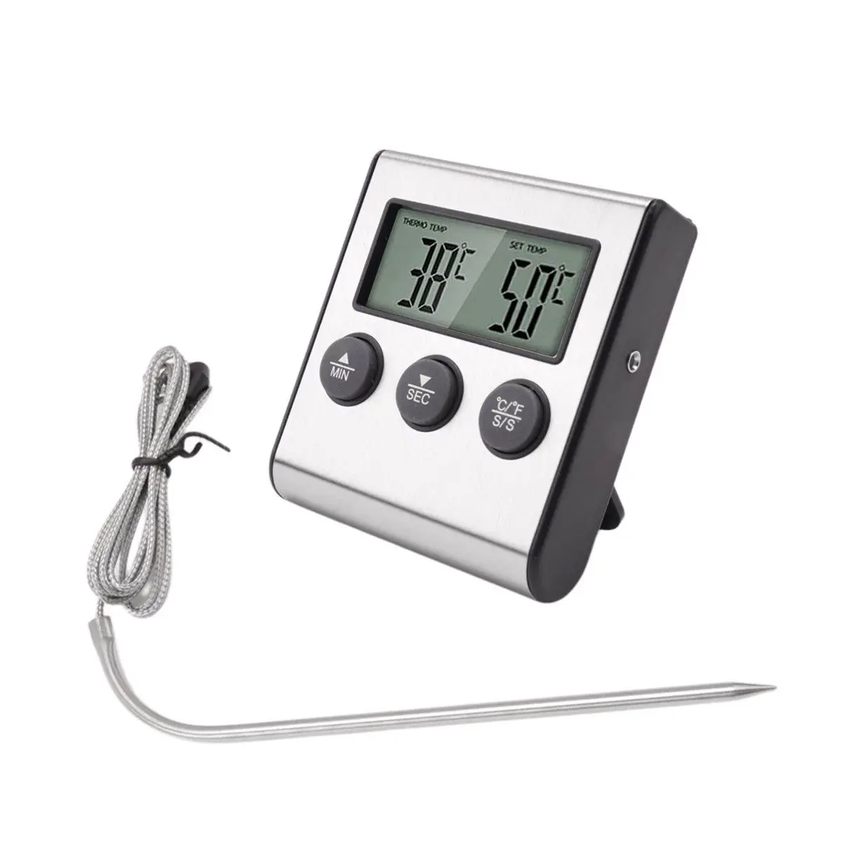 Digital Kitchen Thermometer - Measuring Tool with Digital Readout, Functional Heat Meter for BBQ, Oven Meat Grilling, Home Baking, Home Fit Cooking