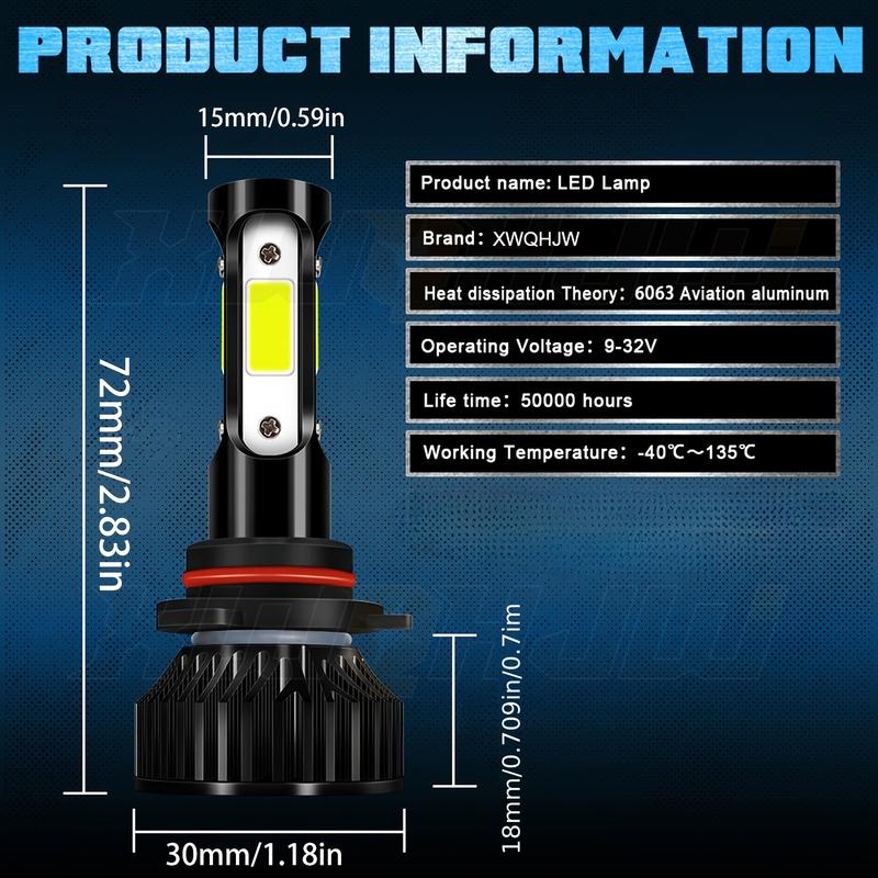4Pcs Super Bright LED Headlights 120000LM 6000K Daylight White | Fog Penetrating High/Low Beam 9005+H11/9005+9006/H11+H11 | IP67 Waterproof Aluminum Alloy Plug and Play Car Headlight Bulbs Upgrade Kit  led lights