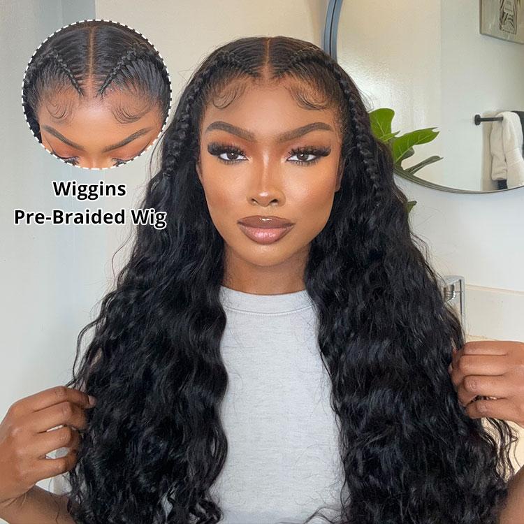 [Valentine's Day Essential] Wiggins Hair Pre Braided Glueless Loose Deep Wave Wig 13x6 Lace Frontal Wigs Human Hair Pre Everything Pre Stylist Wig Ear To Ear Natural Hairline Ready To Go Wig