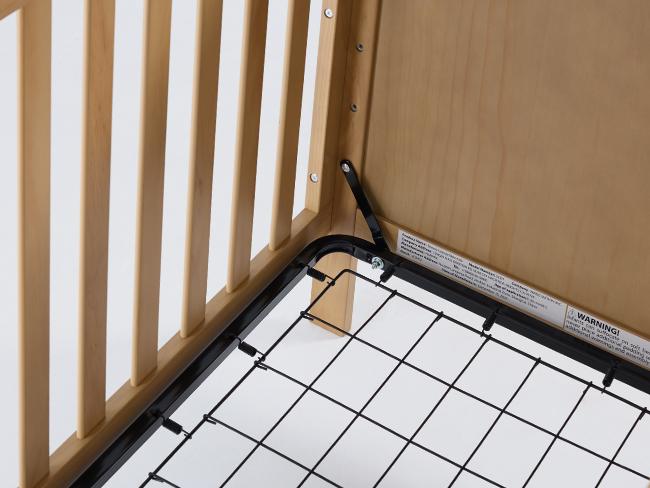 HARPPA 5-in-1 Wooden Convertible Crib, Converts to Toddler Bed, Daybed, Sofa & Full-Size Bed, 3 Adjustable Heights, Non-Toxic Finish Sustainable Nature Pinewood