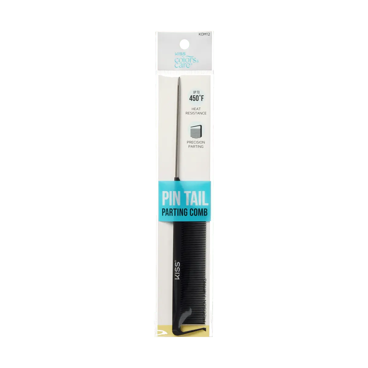 Kiss Colors & Care Pin Tail Parting Comb | Parting Comb , Rat Tail Comb, Heat Resistant