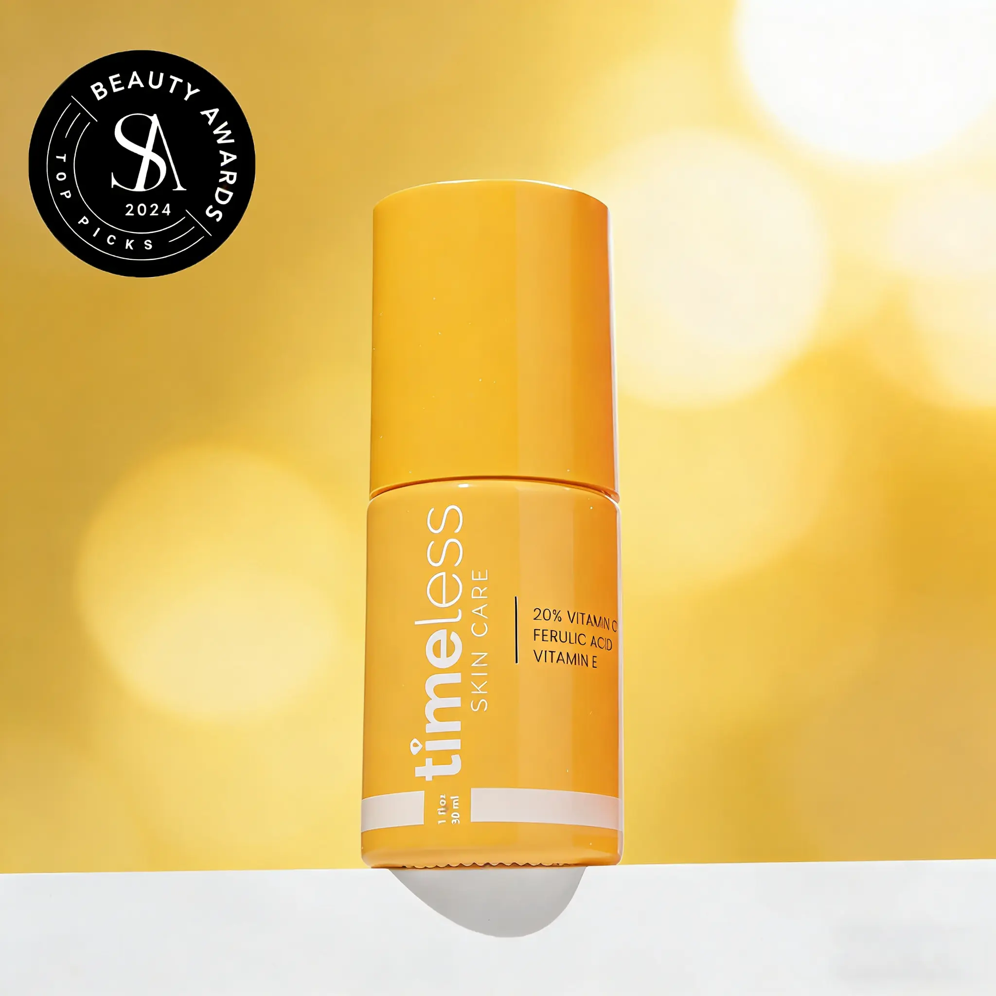 Timeless Skin Care 20% Vitamin C + E Ferulic Acid Alcohol-Free Serums & Essences, Brightening Face Serum for All Seasons - Damage Repair, Antioxidant Protection, 30ml