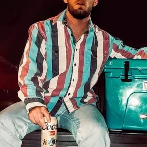 2025 Western Cowboy Men's Shirts Blouses Striped Casual Button Down Long Sleeve Shirt Tops With pockets Collar Fabric casual comfy breathable t-shirt athletic short sleeve tee Menswear Polyester Wetsuit