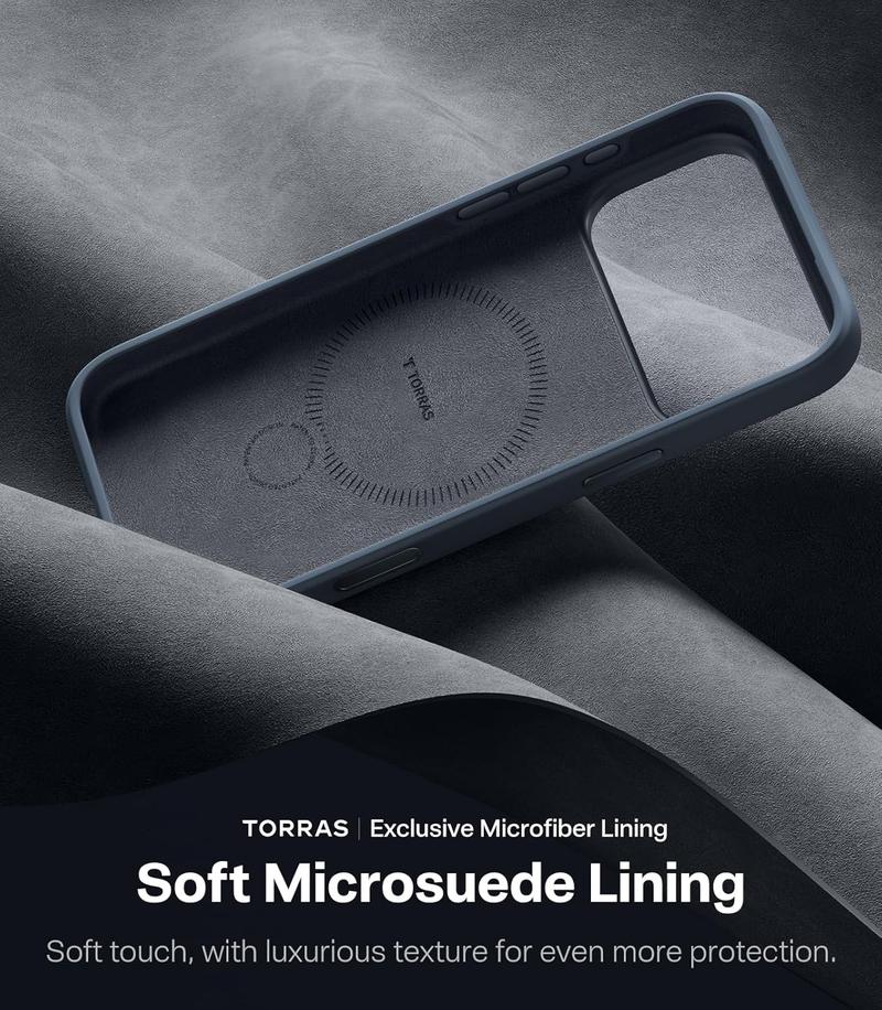 TORRAS OStand Spin Fusion for iPhone 16 Pro Max Case Silicone with Stand, Fit for MagSafe, Camera Control, Liquid Silicone Case, Natural Skin Touch Silky Grip Cozy Hold