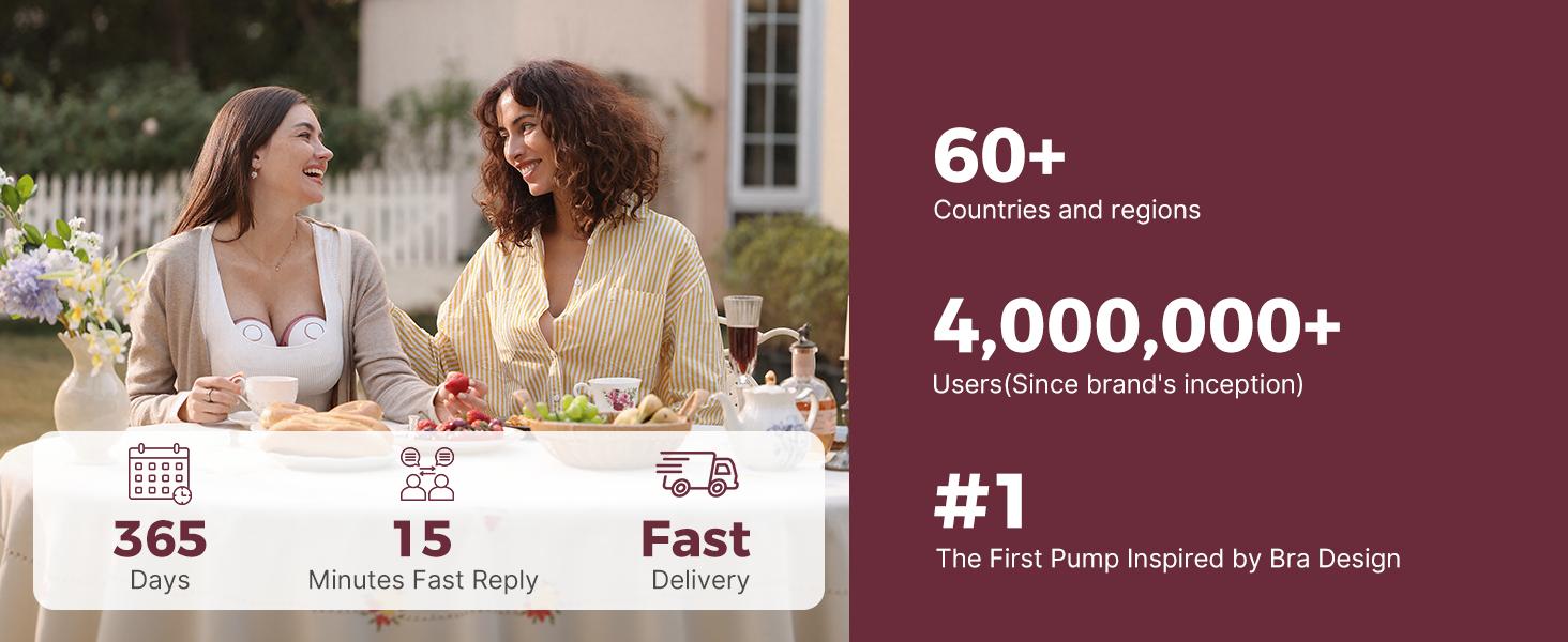 Momcozy Black Friday Breast Pump Hands Free Mobile Style | M6, Wearable Breastfeeding Pump Ideal Rhythm for More Milk, DoubleFit Flange More Fit & Discreet with 3 Modes & 9 Levels, 24mm