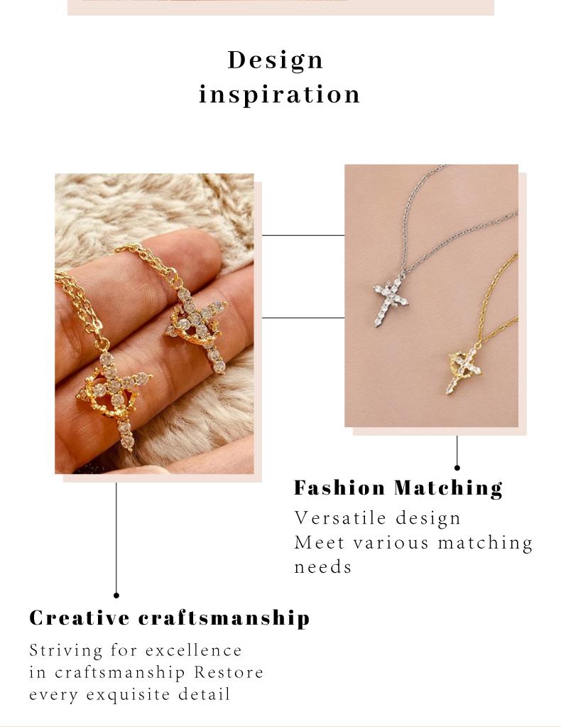 GGIRL Simple Crown Cross Pendant Choker Necklace for Women Men Girls Pretty Crown Cross Jewelry Gift for Daily Party Clothing Decor Trendy All-match Exquisite Fashion Accessory Fashion Jewelry Gift for Holiday Haul Christmas Birthdays Anniversaries