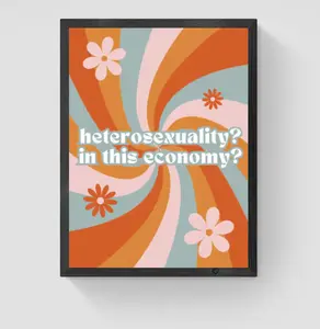 Gay Art Print, Lesbian Art, Retro Gay Art, Affirmation, LGBT Wall Art, Lesbian Affirmation, Sapphic Art, WLW Art, Gay Poster, LGBT Poster