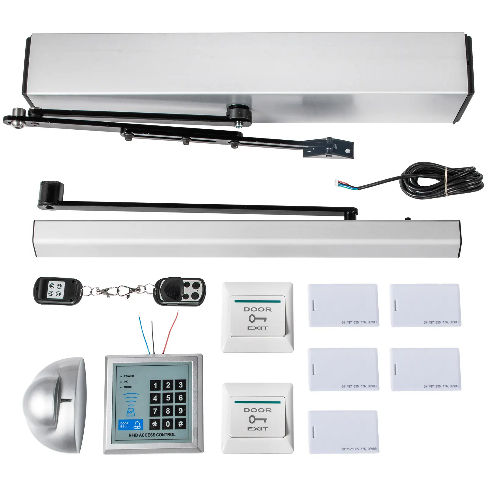 【Summerfinds】VEVOR Automatic Door Opener 110-240V Handicap Door Opener 22 Lbs50 W Swing Door OpenerAutomatic Swing Door Opener120 Degrees Adjustable Aluminum Alloy and Stainless Steel Electric Door Opener