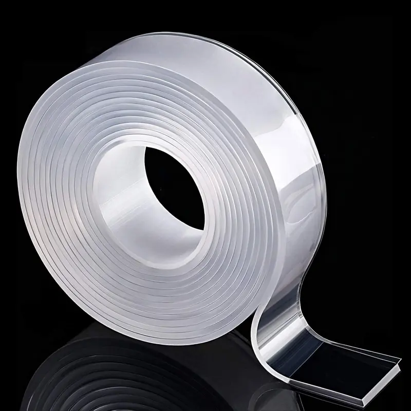 High Transparency Acrylic Nano Double Sided Tape High Viscosity Strong Hanging Transparent Waterproof Adhesive Hook No Trace Detachable No Residue Nano Double Sided Tape Self Adhesive Heavy Duty Tape