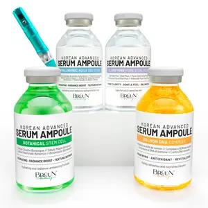 BRÜUN Advance Microneedling Korean Serum + A6S - 4 Different Booster Ampule Kit (AC + SC + SD + HY Control Serums) Microneedle Liquid Skin Serum pdrn salmon glow