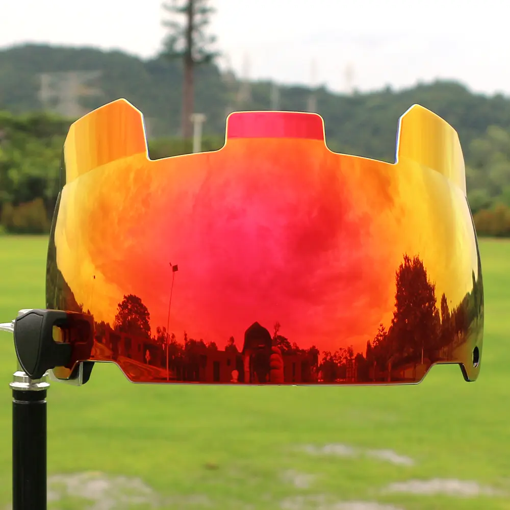 Unisex American Football Helmet Visor - Fits Various Sizes, REVO Chrome Look Process, Flat Lens Technology, Anti-Glare, UV Protection, Versatile Fit Youth & Adult No-Match Practice Football Accessories, Matches, Youth And Adult Football Helmets