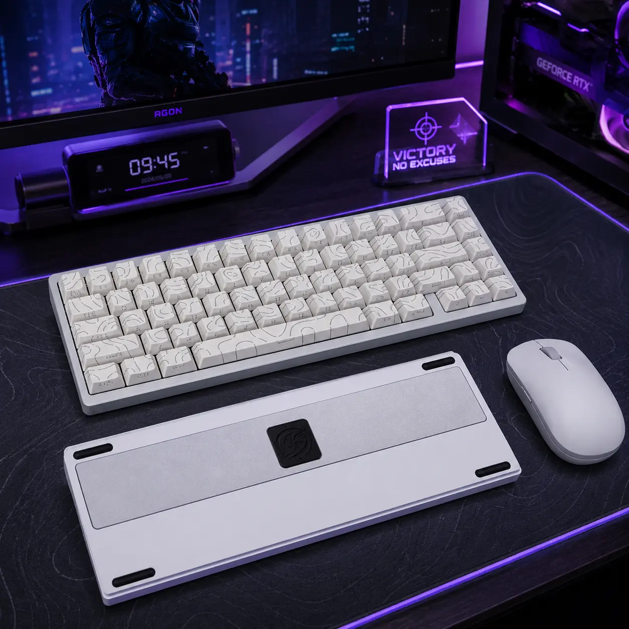 67-Key Compact Aluminum Tri-Mode Mechanical Keycaps Keyboard - Rechargeable Built-in Lithium Ion Battery, USB-C Wired/2.4GHz/Bluetooth Wireless Connectivity, Multi-Device Productivity Tool for Office Workers (Work/Gaming Use, Tablet-Compatible), Tablets,