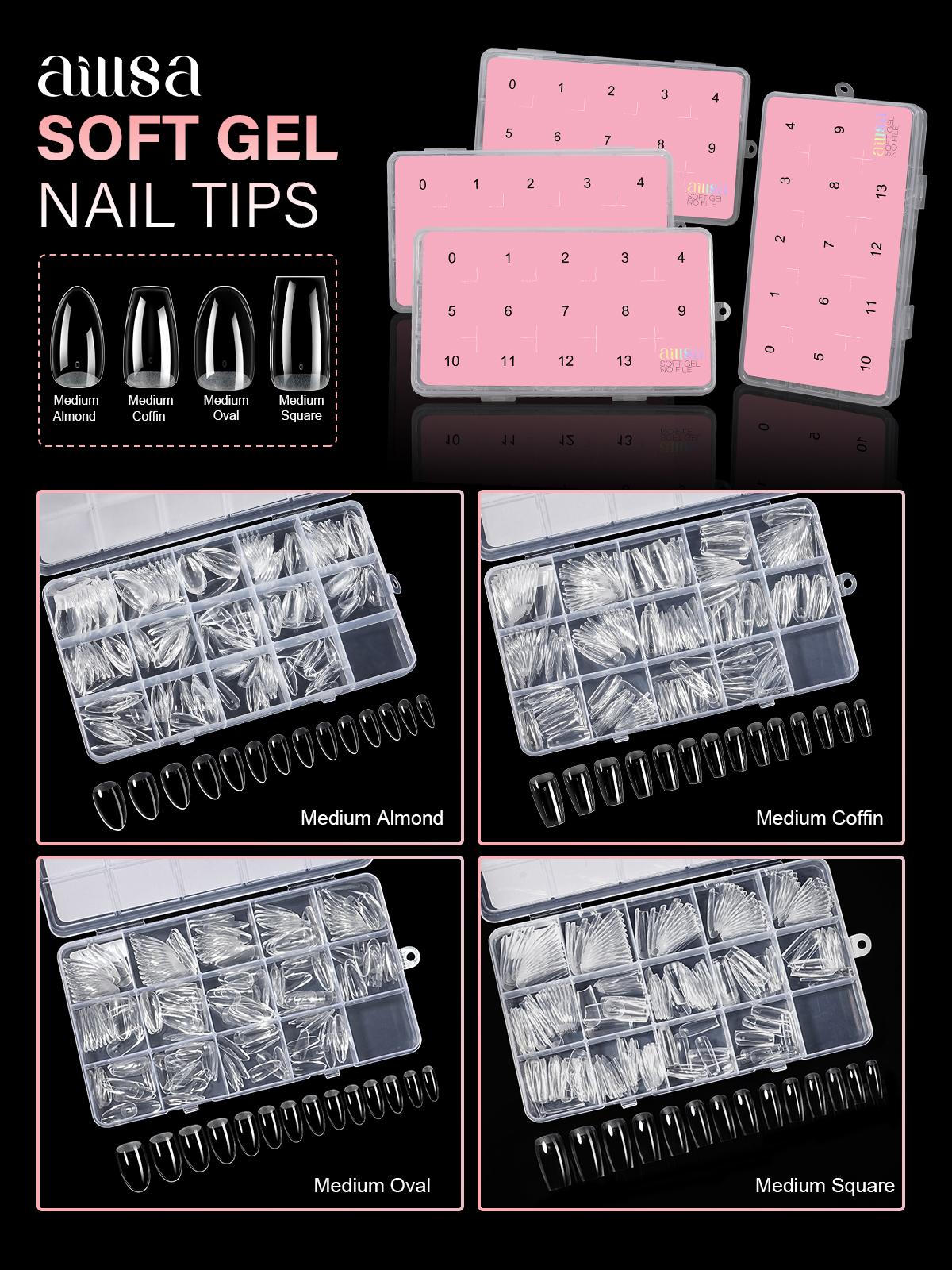 AILLSA Strong Solid Gel Nail Glue for Clear Nail Tips, Mini UV Lamp Strong Hold Cured Needed Acrylic Nails gel x nails Extension for Long Lasting Durable DIY Nail Art Tiktokshopblackfriday