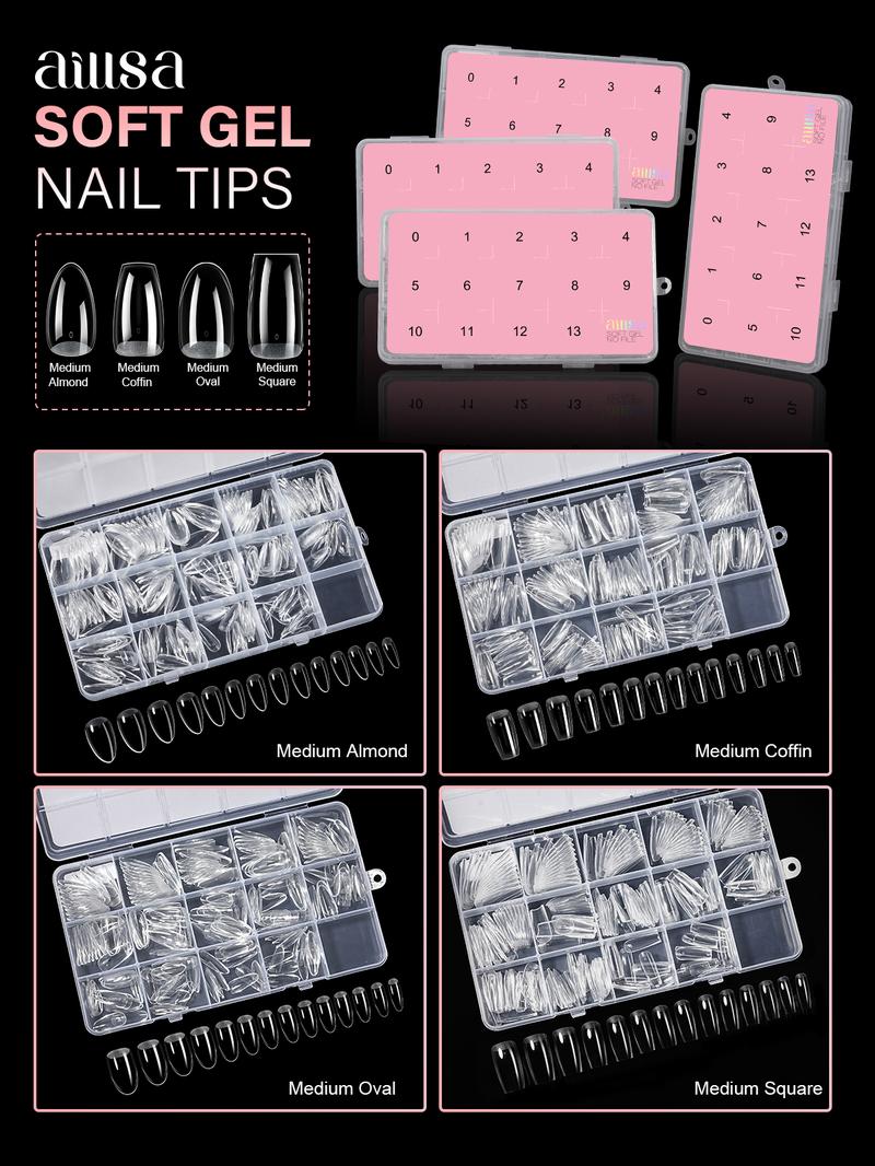 AILLSA Strong Solid Gel Nail Glue for Clear Nail Tips, Mini UV Lamp Strong Hold Cured Needed Acrylic Nails gel x nails Extension for Long Lasting Durable DIY Nail Art Tiktokshopblackfriday