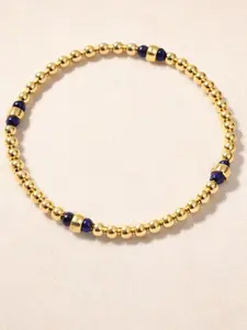 Protect Your Pulse Gold Beaded Bracelet with Sapphire and 14k Gold Filled Beads