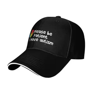 Please Be Patient I Have Autism Funny Baseball Sandwich Cap Golf Hat Outdoor Casual Hat Daily Sports Snapback Cool Hats