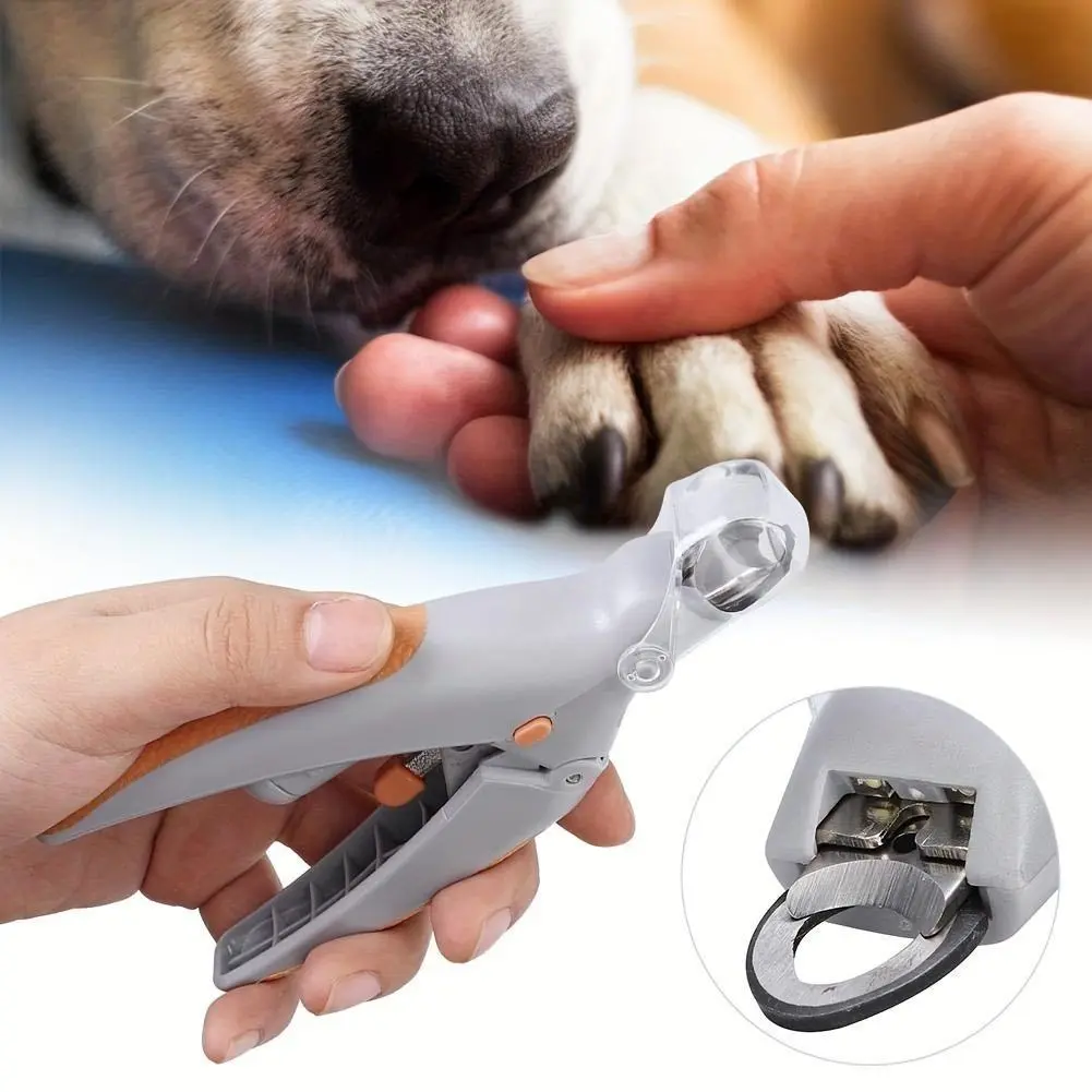 4-in-1 All-in-One Pet Grooming Tool: LED Nail Clipper, Quiet Nail Catcher, Sharp Blade, Nail File & Safety Guard for Stress-Free Trimming Electric Dual-Purpose Set Silent Ultra-Quiet Trimmer,Contains safety insulating card outdoorfun