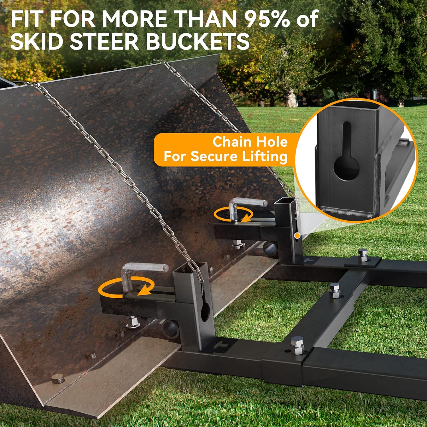 YINTATECH 60" 2000lbs Clamp on Pallet Forks Heavy Duty Tractor Forks with Adjustable Stabilizer Bar Tractor Bucket Forks for Tractor Attachments YINTATECH 60" 2000lbs Clamp on Pallet Forks Heavy Duty Tractor Forks with Adjustable Stabilizer Bar Tractor Bucket Forks for Tractor Attachments