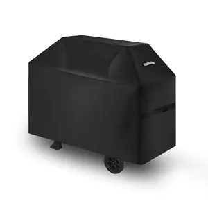 VEVOR Grill Cover, 52 inch BBQ Covers for Outdoor Grills, Waterproof, Fade Resistant, Weather Resistant Heavy Duty 600D Polyester, Easy On/Off, with Hook-and-Loop Straps, Black