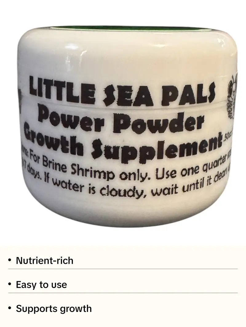 LSP Power Powder Growth Supplement for Sea-Monkeys & Brine Shrimp Tanks Little Sea Pals Aquarium Animal Vitamin