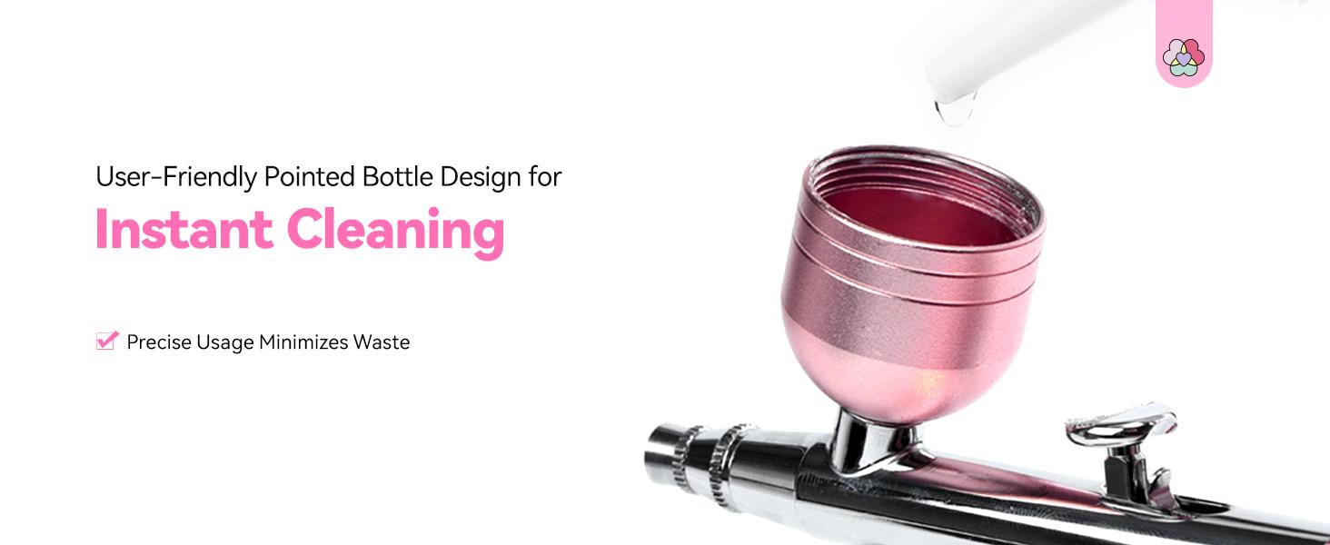 SAVILAND Airbrush Cleaner 8.12 oz: Low-odor Natural Solution Cleaning Quickly Removes Water-based Acrylics Watercolors Gel Nail Polish