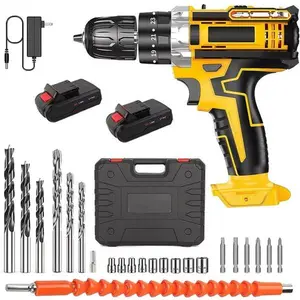 Complete Brushless Power Tools Combo Kit with 2 Batteries Charger Impact Driver and Hammer Drill Set for Professional and DIY Use