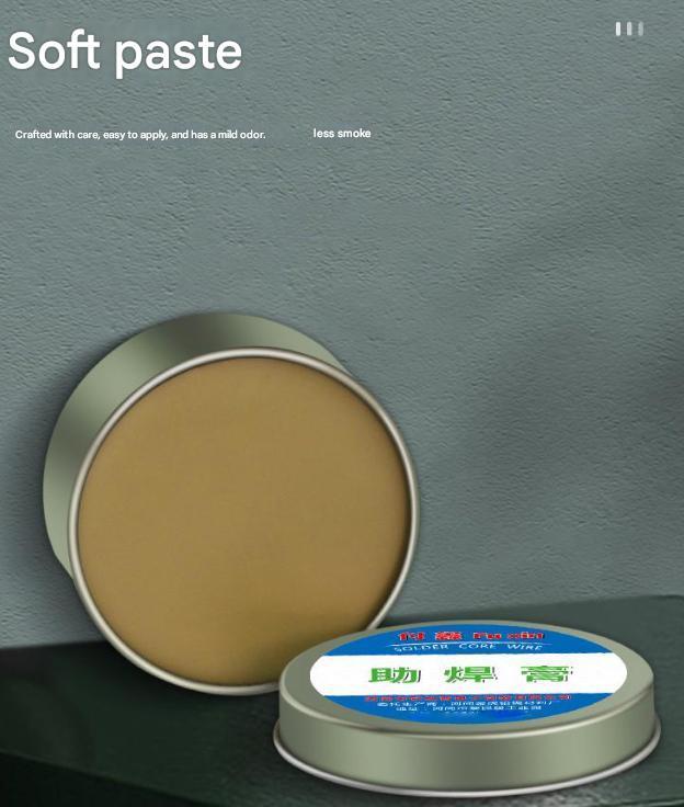 [100g] Solder paste, no-clean soldering oil, easy to apply solder, strong solder joints, professional mechanical soldering and repair, suitable for soldering wires, PCBs, stainless steel and 18650 batteries (3.5 oz can).