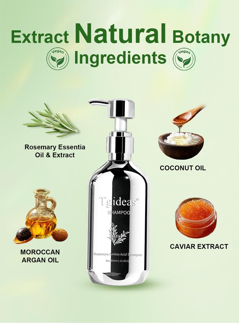 Tgideas Caviar & Rosemary Shampoo - Nourishing & Volumizing, For Oily Hair Care, Boosts Shine & Softness Organic Haircare Repairing