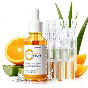 Vitamin C Facial Serum,Anti Aging & Wrinkle With Natural Vitamin C,Sodium Hyaluronate,Skin Brightening Face Serum for Dark Spots, Fine Lines & Wrinkles,All Type Skin Care 1 fl.oz+ 0.05 fl.oz x 10e glow