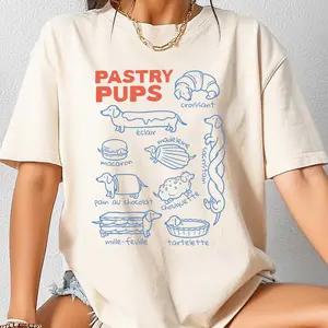 Pastry Pups Tee, Funny Dachshund Shirt, Doxie Mama Crewneck, Weenie Mom Tshirt, Dachshund Lover Shirt, Gift For Her