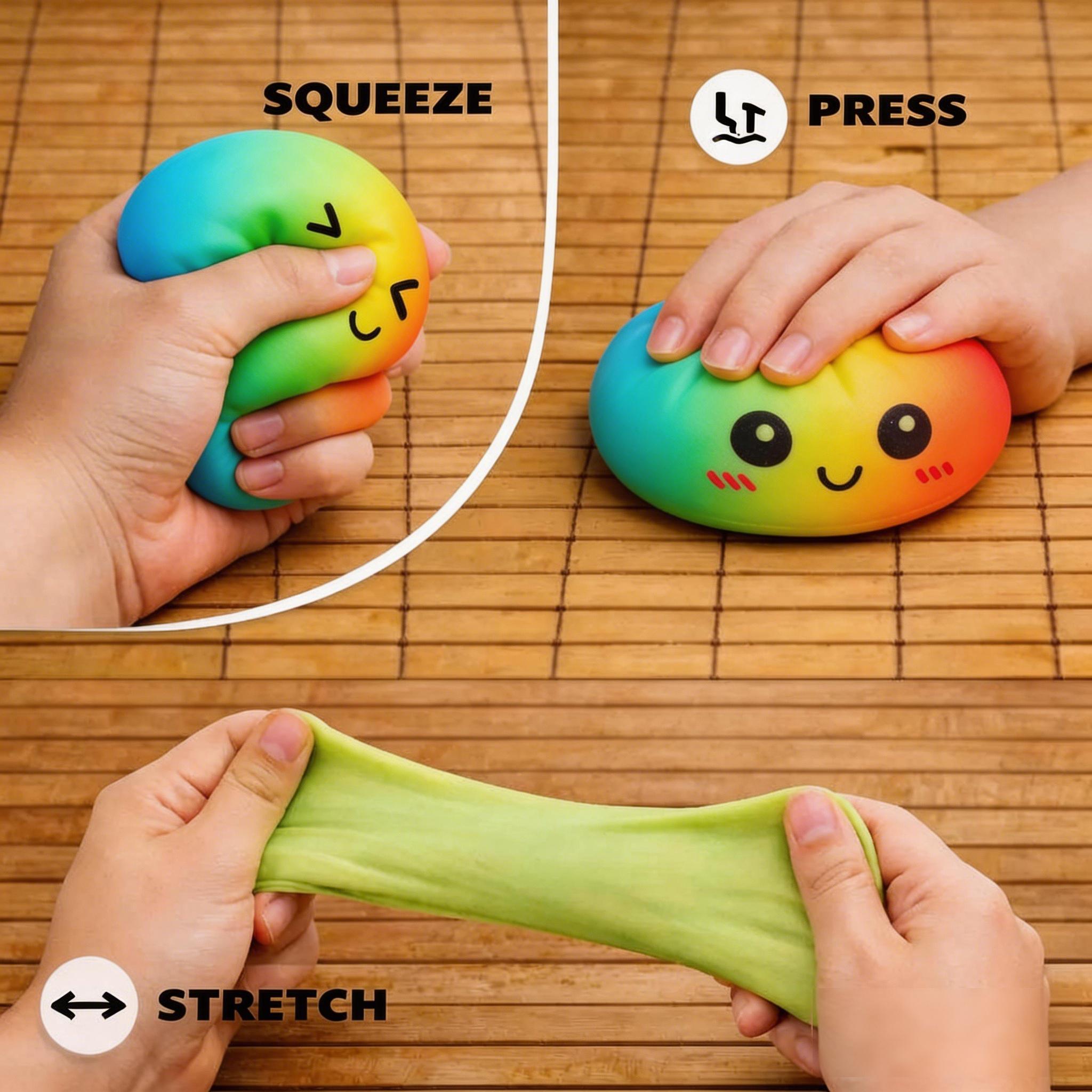 Colorful Squishy Giant Steamed Bun Toy, Soft TPR Stress Relief Sensory Fidget, Random Color Surprise, Fun Unique Gift for Kids Simulated Plum Handmade Grape Crystal Mochi Set Cute Toothed Plush Kawaii Cat Paw Interactive Dancing Singing Duck