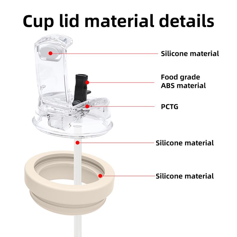 Replacement Lid for 40oz Tumble, Dual-Spout Design,Straw & Sip, Leak-Proof Cup Accessory