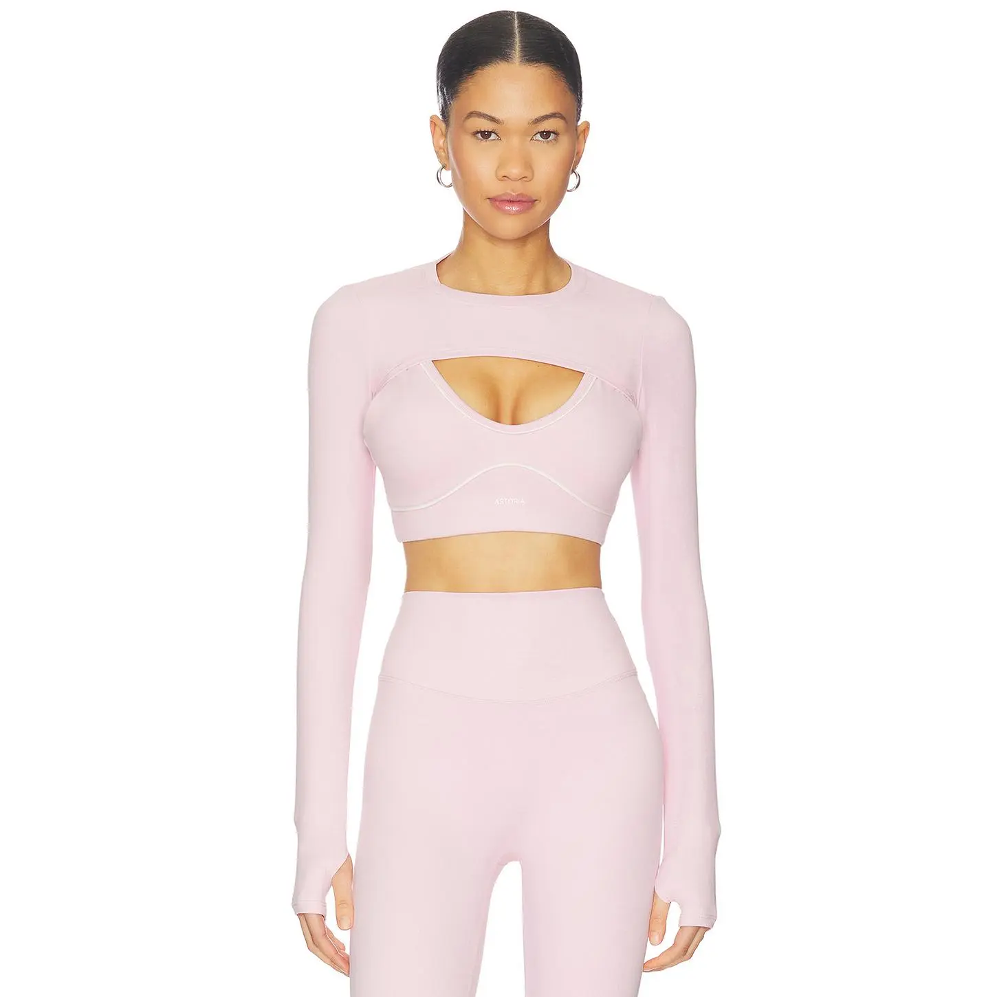 Astoria Shrug in Pink & Cream