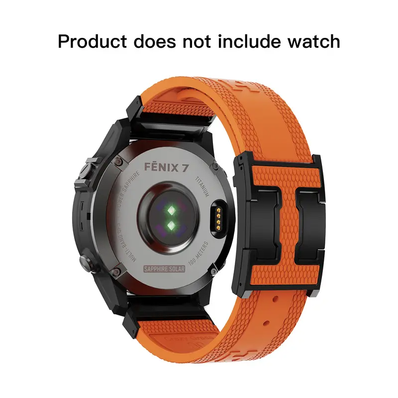 CrazyGrass Premium Soft Silicone Watch Band Accessories, Magnetic Adjustable 22mm-26mm Quick Release Strap with Secure Mag Clasp, Sweatproof Durable Replacement for Fenix 6/7/8, Active5, Forerunner, Instinct, Venu, Inspire 3 (Watch Not Included)