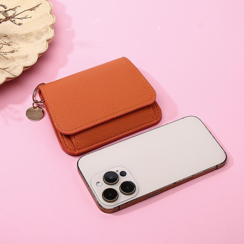 Lotosug Women Small Wallet RFID Blocking Slim Wallet with Coin Pocket Tri-Fold Credit Card Holder with ID Window and Keychain