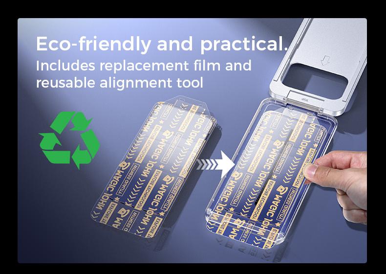 MAGIC JOHN Premium Upgraded Privacy Screen Protector Dustproof Bubble-Free Design Ultra-Clear for iPhone & Samsung